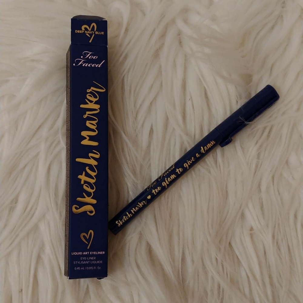 💙FIRM! NWT TOO FACED SKETCH MARKER LIQUID ART EYELINER DEEP NAVY BLUE